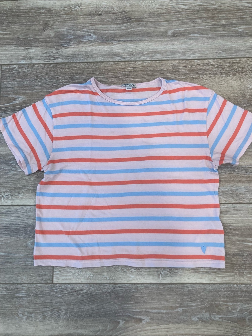 JCREW Striped Pastel Pink & Blue Kids T-Shirt